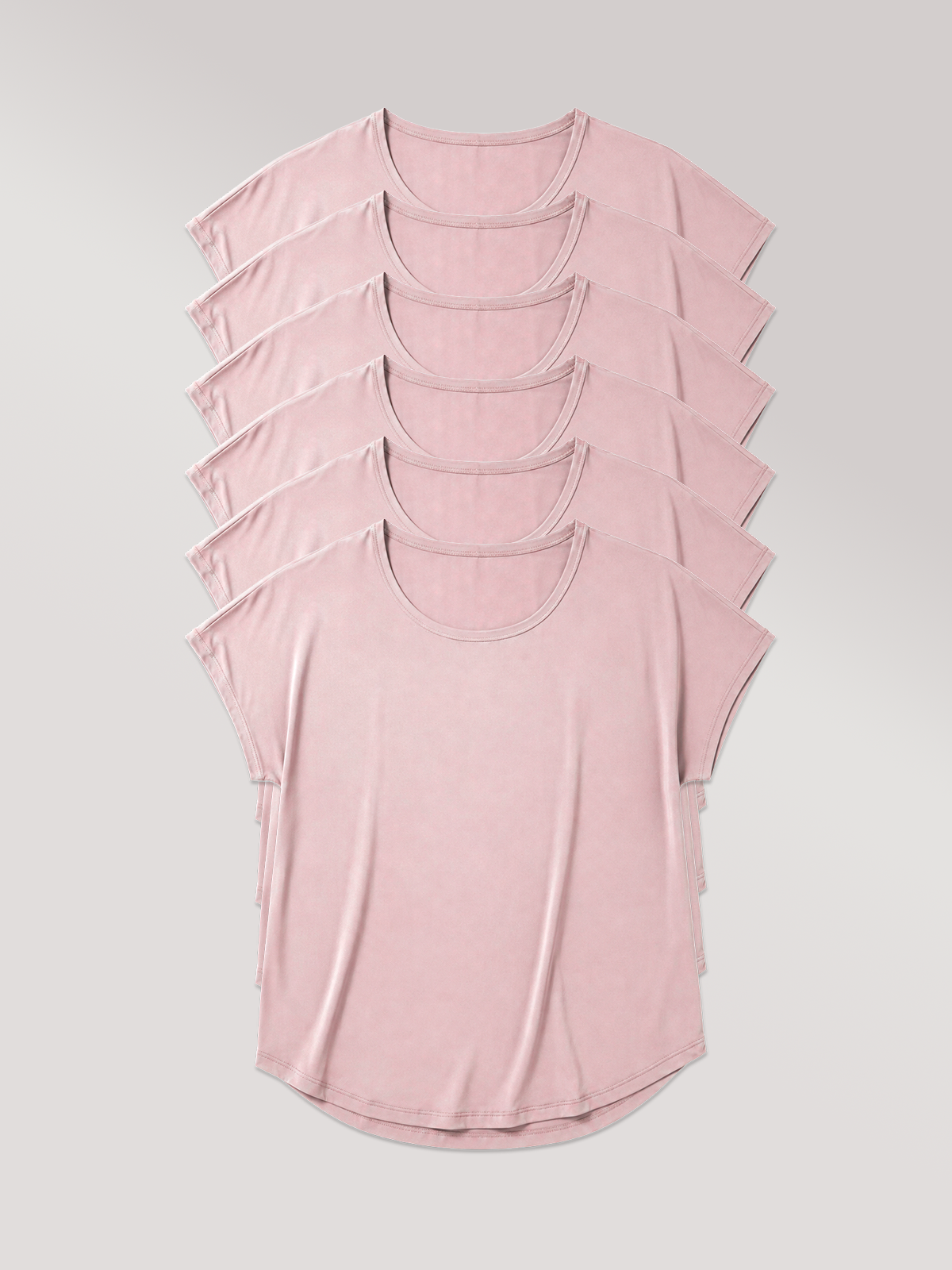 Kit com 6 T-Shirts Essencial Alongada Rose