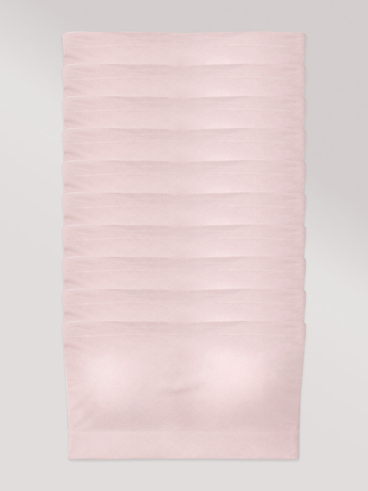Kit com 10 Tops Faixa Sem Costura com Bojo Removível Rose