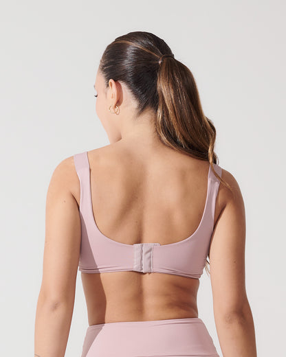 Conjunto Sutiã Ampla Cobertura Rose + Calcinha Biquini Segunda Pele Rose