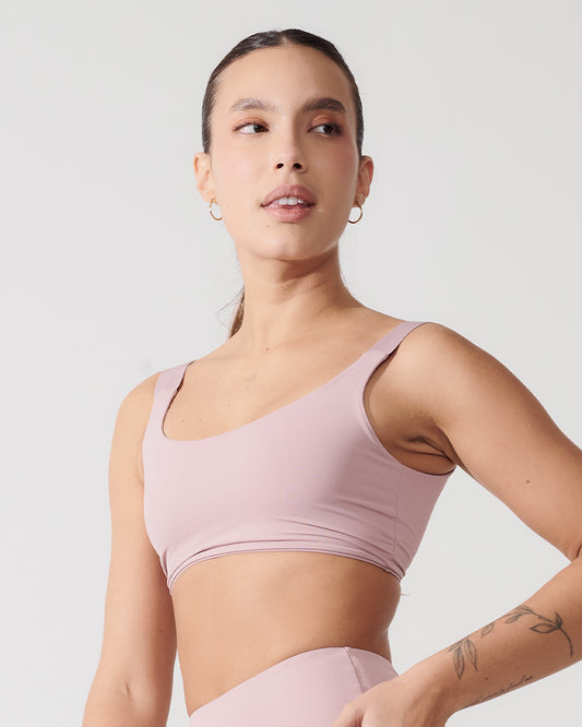 Conjunto Sutiã Ampla Cobertura Rose + Calcinha Biquini Segunda Pele Rose