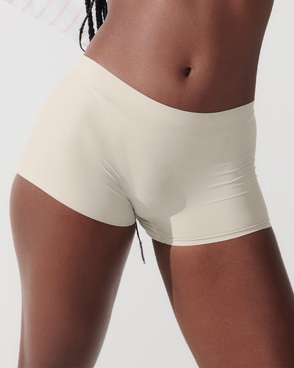 Conjunto Sutiã Alça Dupla + Calcinha Boxer Bege