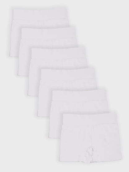 Kit com 6 Calcinhas Boxer Boyshort Sem Costura Premium Branco - R$80,98 cada