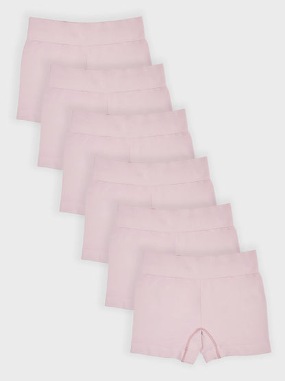 Kit com 6 Calcinhas Boxer Boyshort Sem Costura Premium Rose - R$80,98 cada