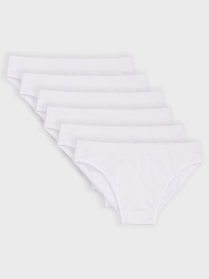 Kit com 6 Calcinhas Caleçon Sem Costura Premium Branco - R$80,98 cada