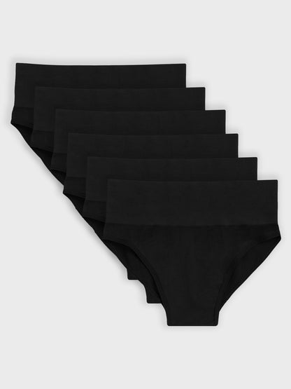 Kit com 6 Calcinhas Caleçon Redutora Sem Costura Premium Preto - R$89,98 cada