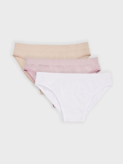 Kit com 3 Calcinhas Caleçon Sem Costura Premium (1 Branco, 1 Bege e 1 Rose)