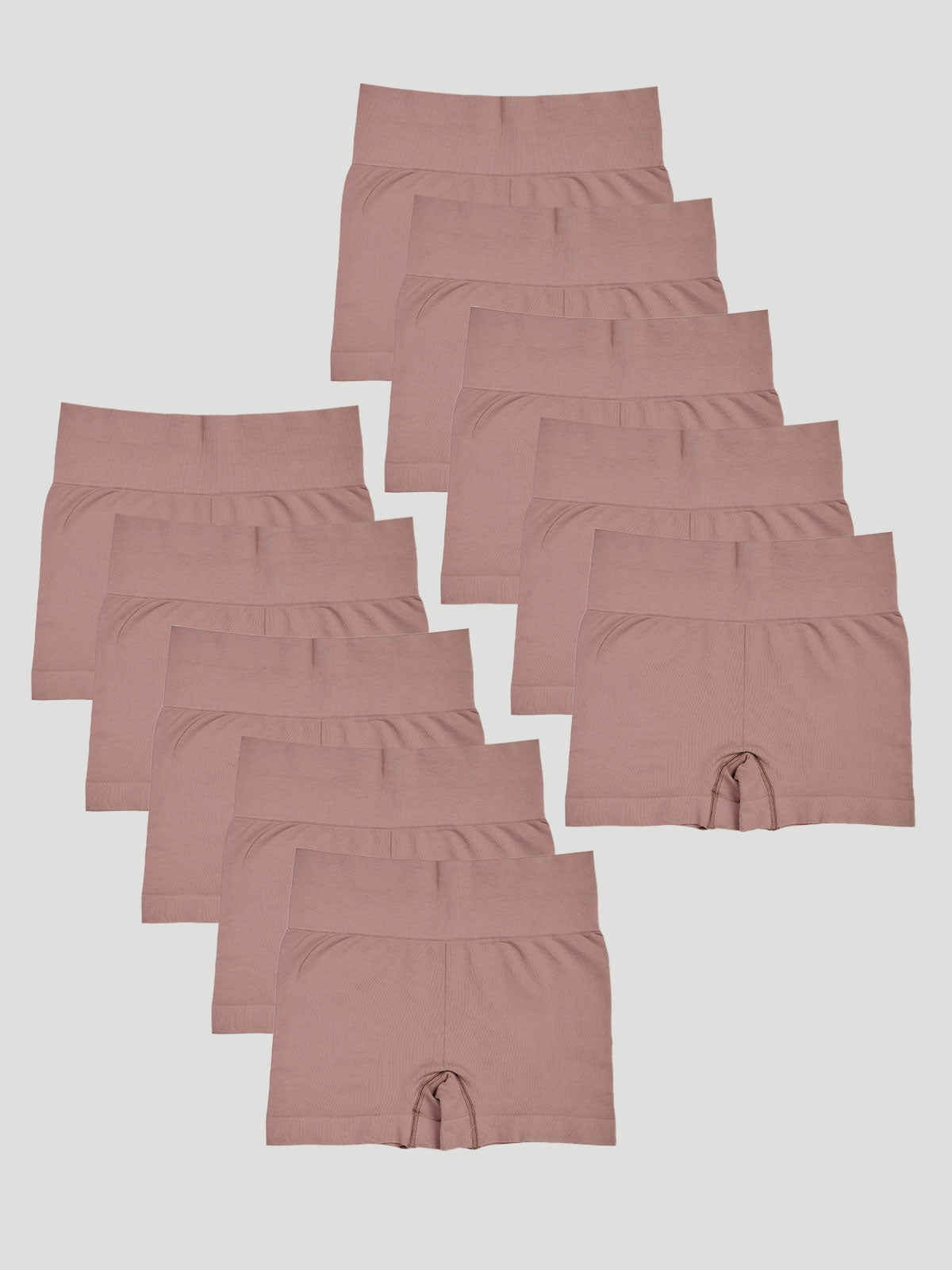 Kit com 10 Calcinhas Boxer Modeladora Sem Costura Premium Marrom Cacau - R$59,90 cada