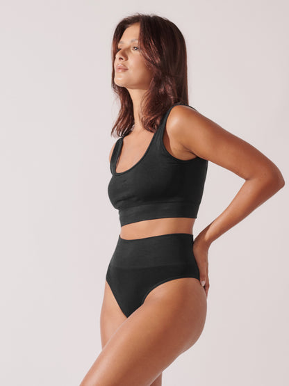 Conjunto Sutiã Modelador + Calcinha Biquíni Redutora Premium Preto