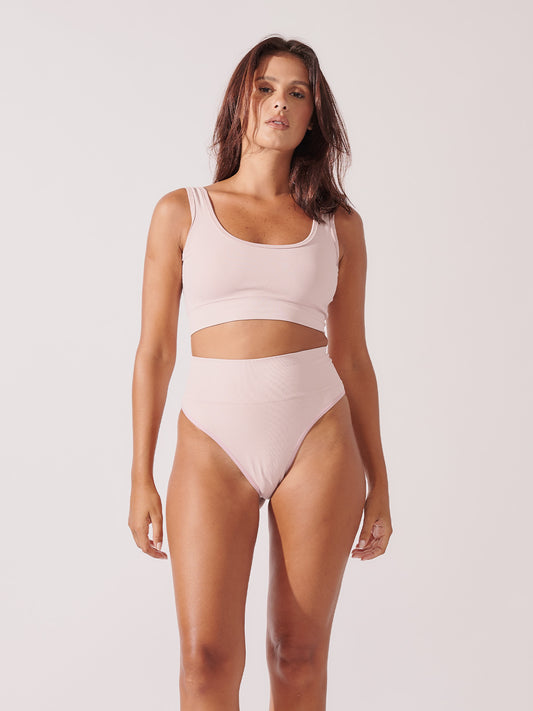 Conjunto Sutiã Modelador + Calcinha Biquíni Redutora Premium Rose