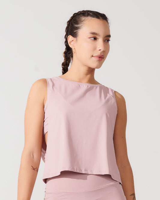 Regata Cropped com Cava Ampla Rose