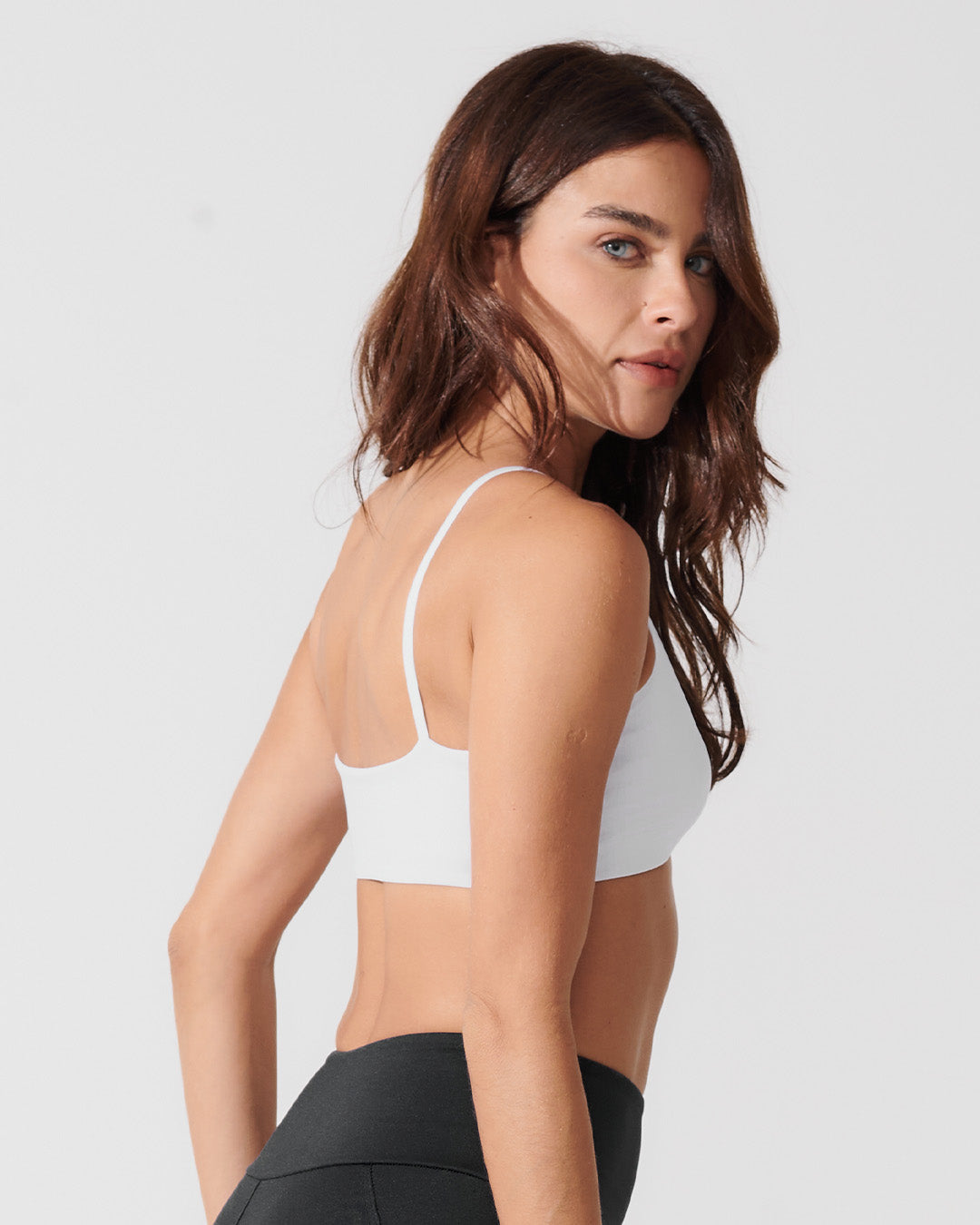 Top Slim Fitness com Alças Finas Branco