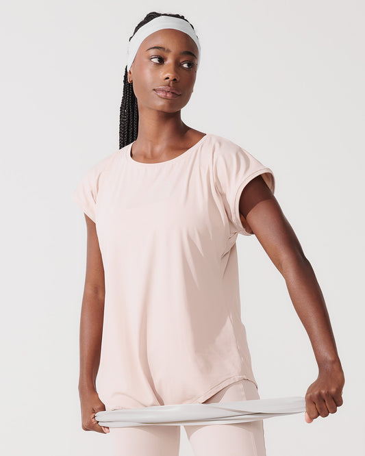 T-Shirt Essencial Alongada Bege