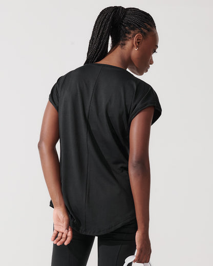 T-Shirt Essencial Alongada Preto