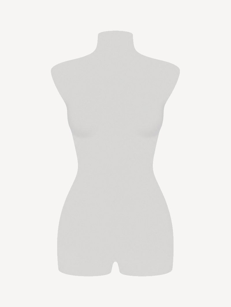 Manequim minimalista indicando as linhas de sob busto e busto